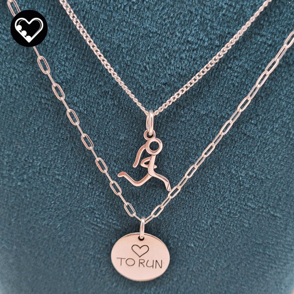 Love run double necklace - Picture 2 of 4